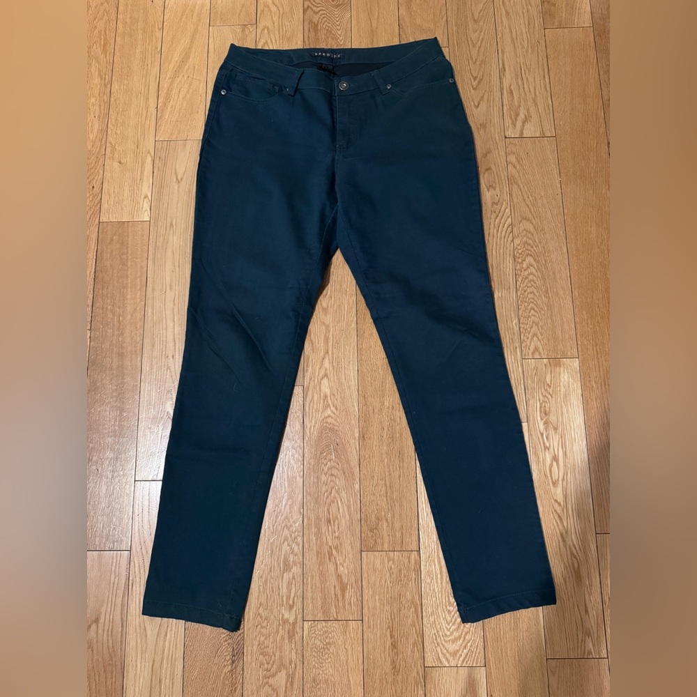 Baccini Dark Green Straight-Leg Pants 8